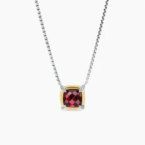 Petite Châtelaine Pendant with Garnet and Diamonds