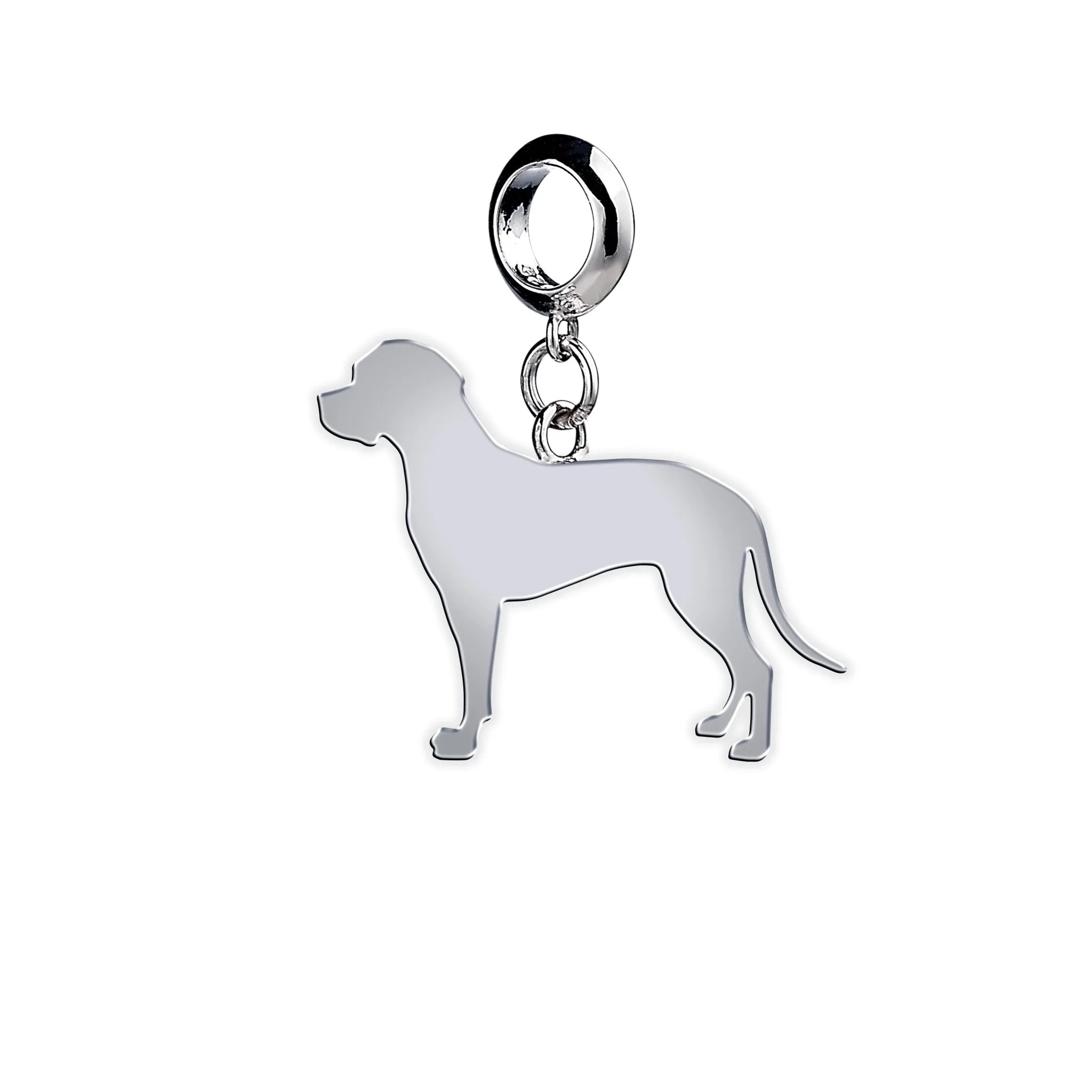 Portuguese Pointer Silhouette Silver Charm