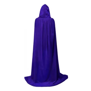 Purple Velvet Hooded Cape - Adult