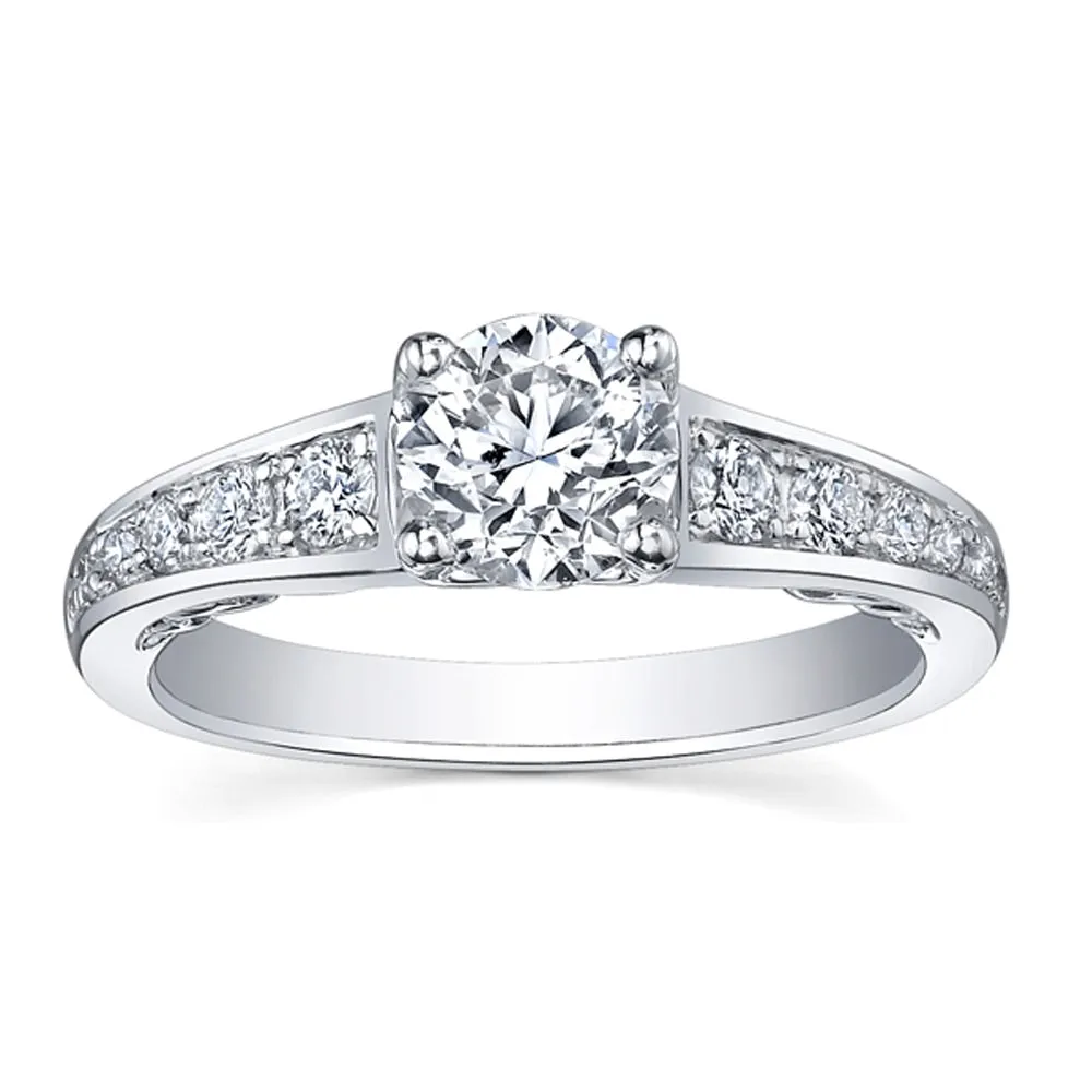 Round Canadian Diamond Tides of Love Engagement Ring