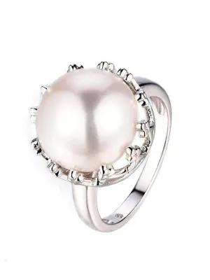 Royal Pure Pearl 925 Sterling Silver Ring