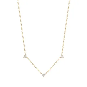 SANDRA | Natural Diamond Triple Station Necklace