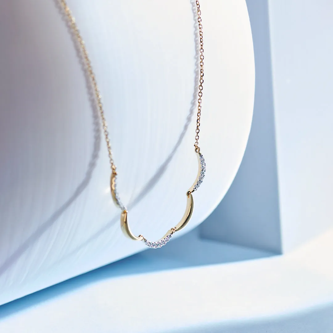 Scallop Diamond Necklace