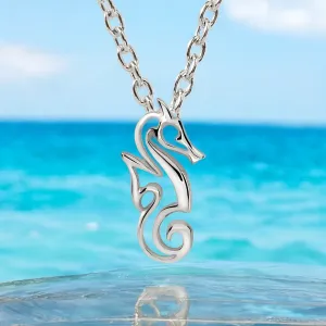 Seahorse Necklaces for Women Sterling Silver- Seahorse Jewelry for Women, Seahorse Gifts for Women, Seahorse Charm, Miniature Seahorse Necklace