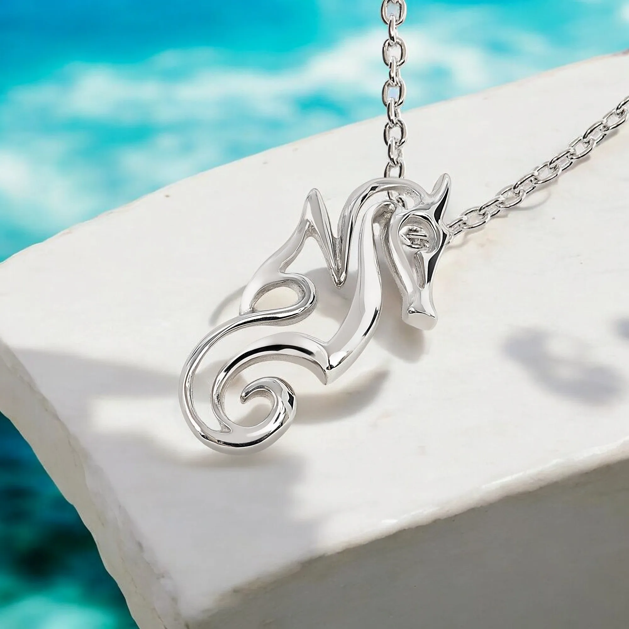 Seahorse Necklaces for Women Sterling Silver- Seahorse Jewelry for Women, Seahorse Gifts for Women, Seahorse Charm, Miniature Seahorse Necklace