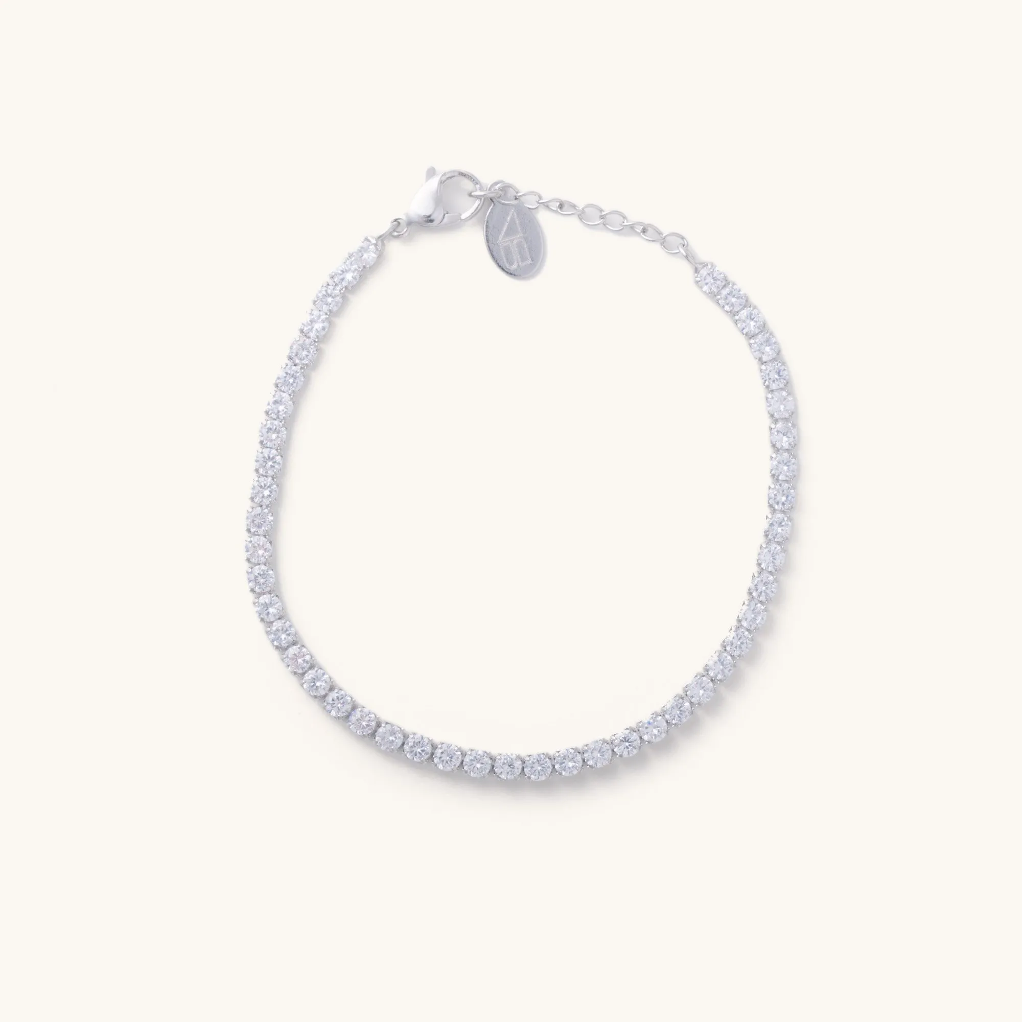 Shimmer Tennis Bracelet {Waterproof}: Silver