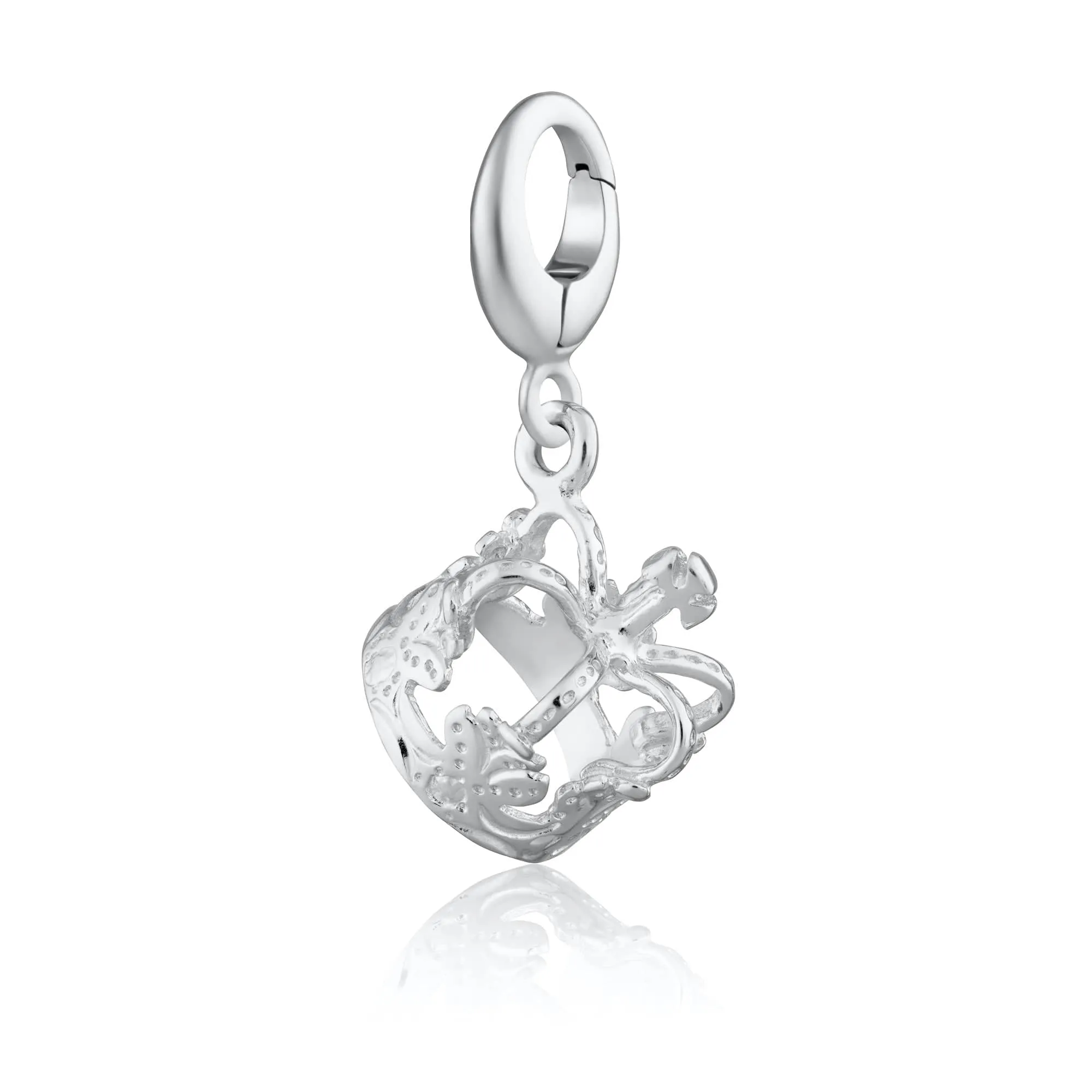 Silver Crown Charm