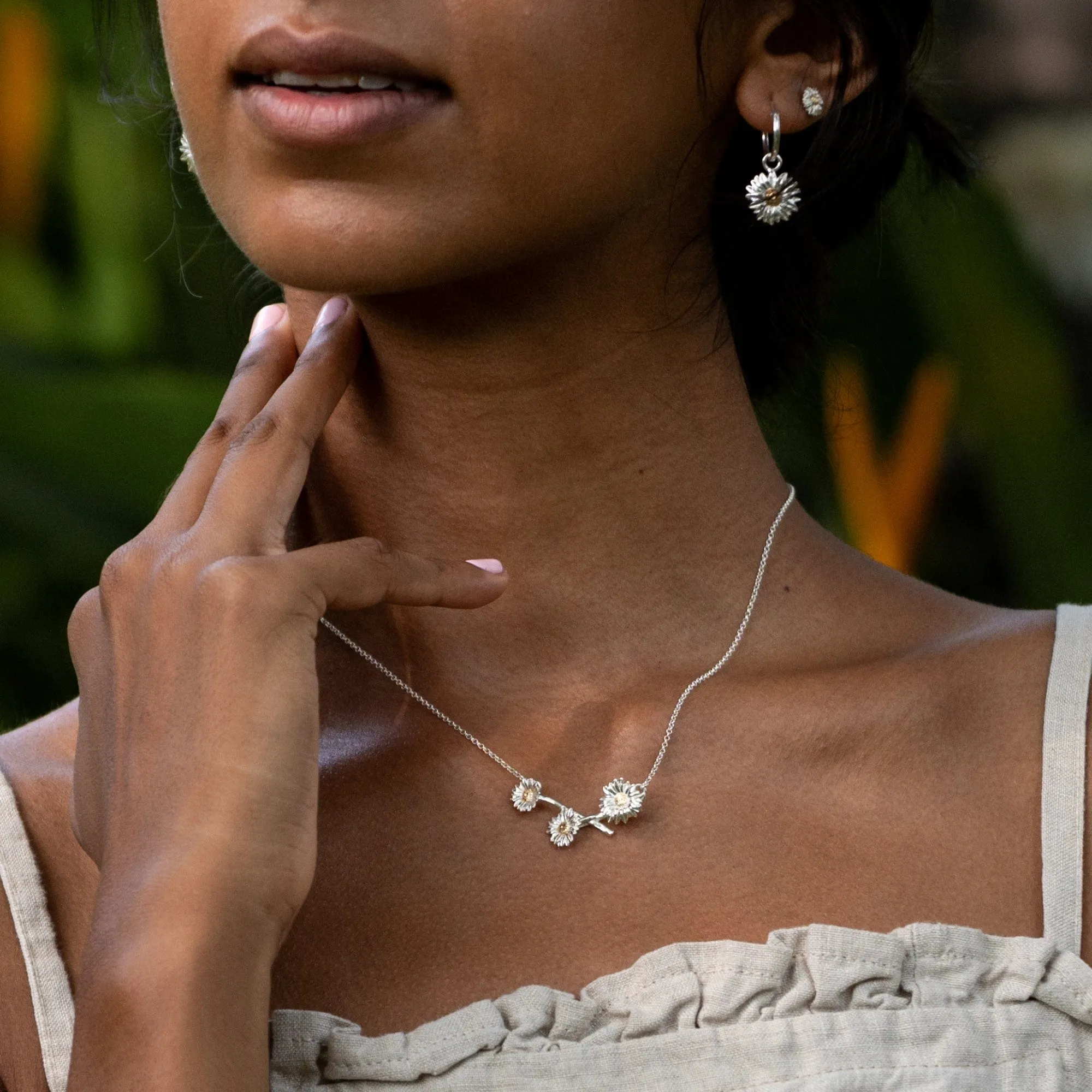 Silver Daisy Chain Necklace