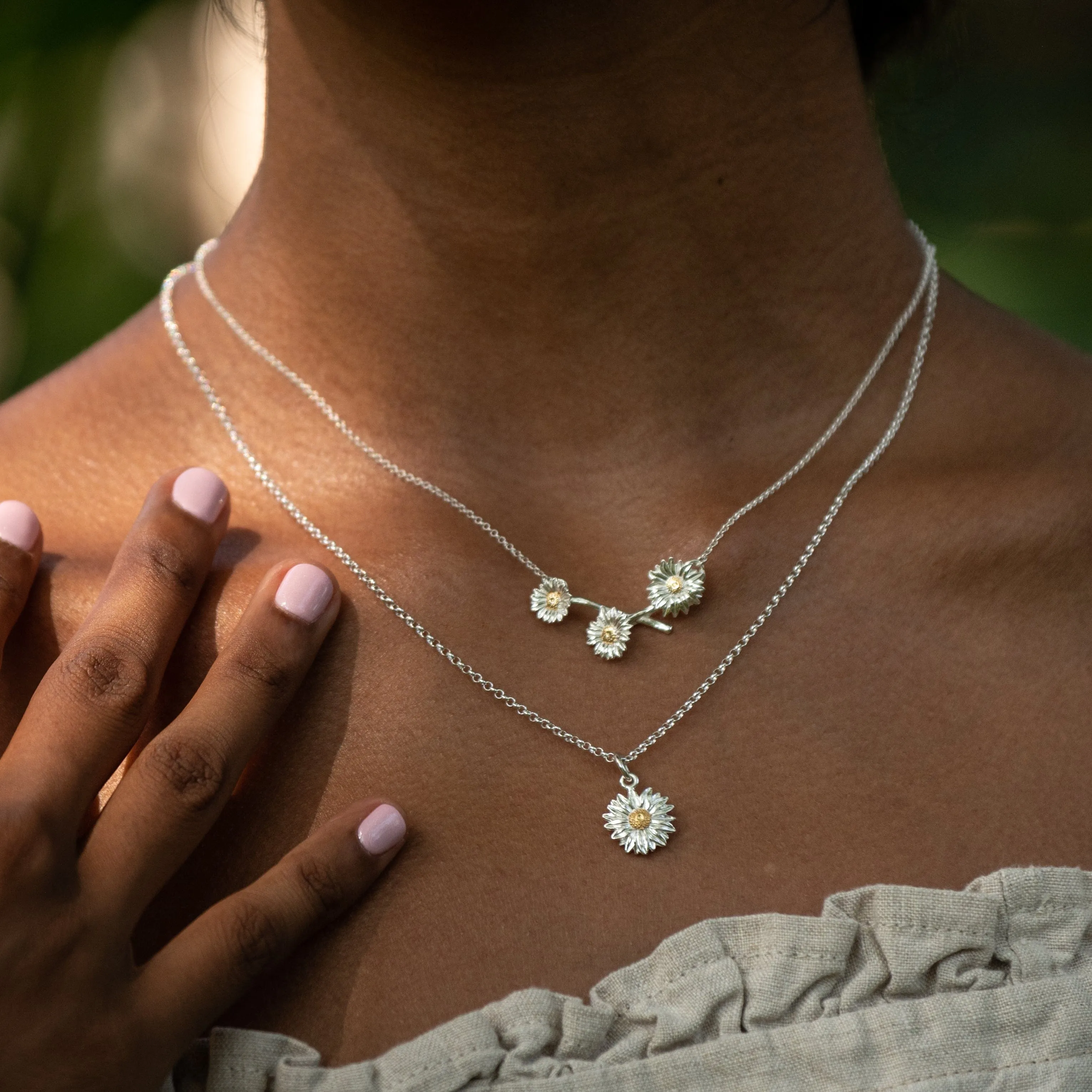 Silver Daisy Chain Necklace