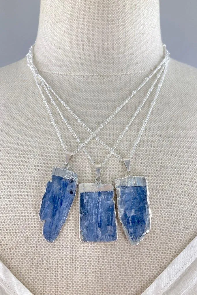 Silver Kyanite Necklace