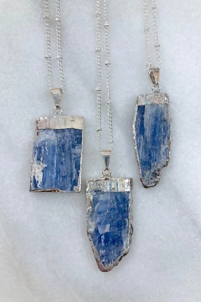 Silver Kyanite Necklace