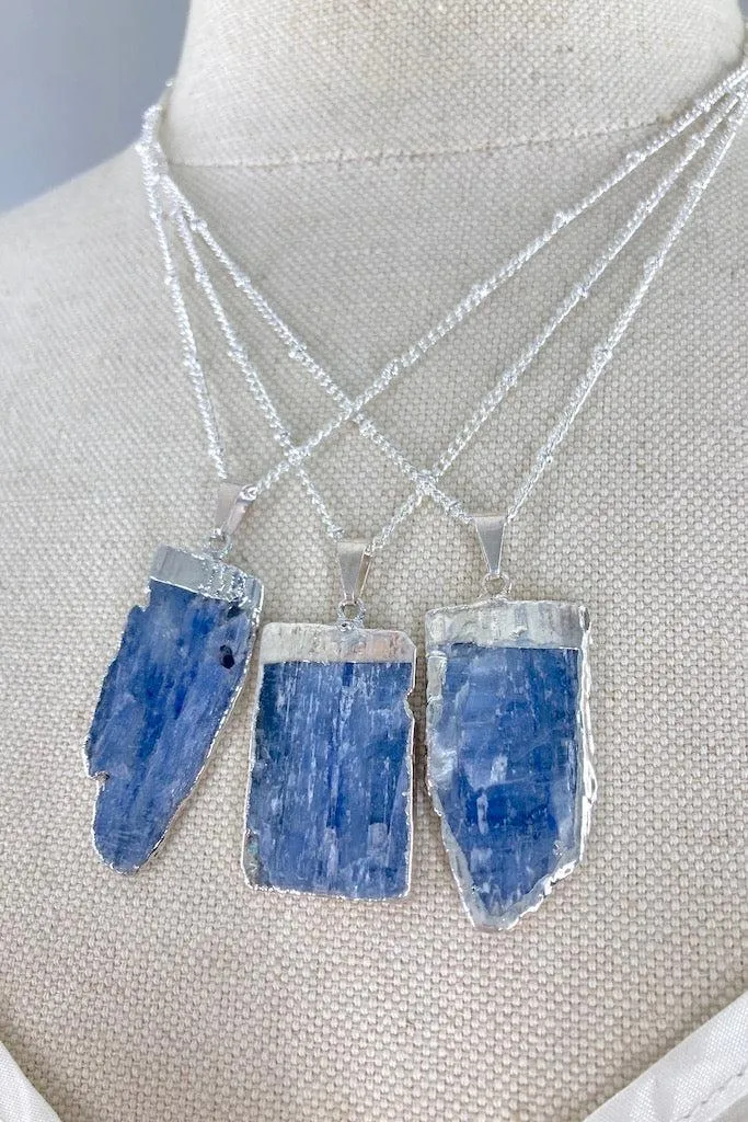 Silver Kyanite Necklace