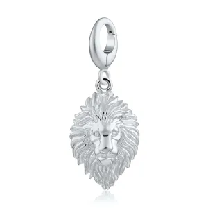 Silver Lion Head Leo Zodiac Charm