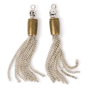 Skull Tassel Pendants (pack of 2)