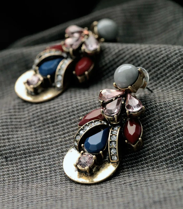 Statement Trendy Jewelry Trendy Resin Vintage Plant Drop Earrings