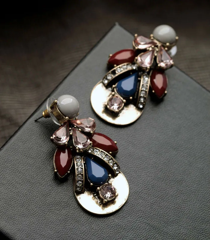 Statement Trendy Jewelry Trendy Resin Vintage Plant Drop Earrings