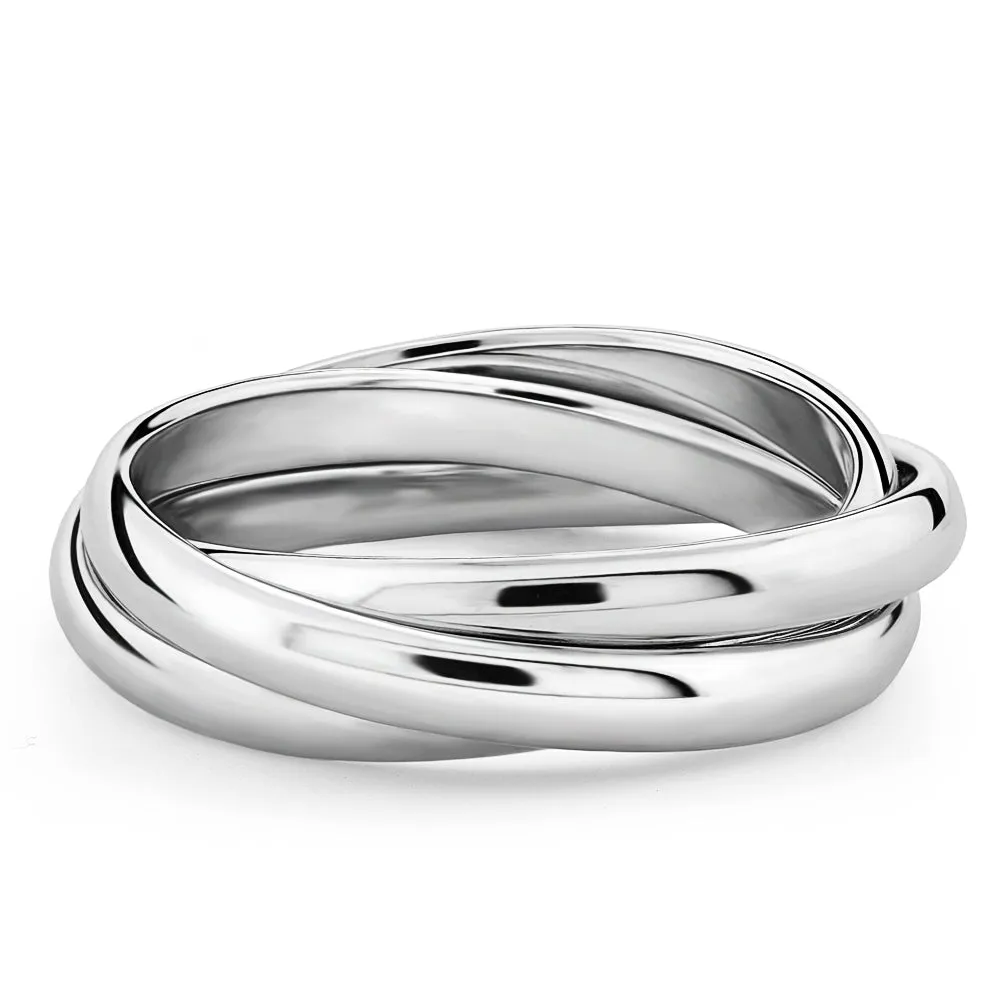 Sterling Silver 3 Band Rolling Ring