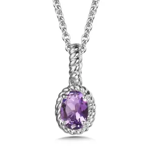 Sterling Silver Amethyst Pendant