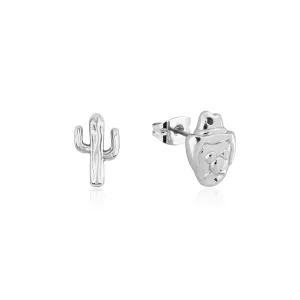 Streets Bubble O'Bill White Gold Plated Stainless Steel Cactus Mix Match Earrings