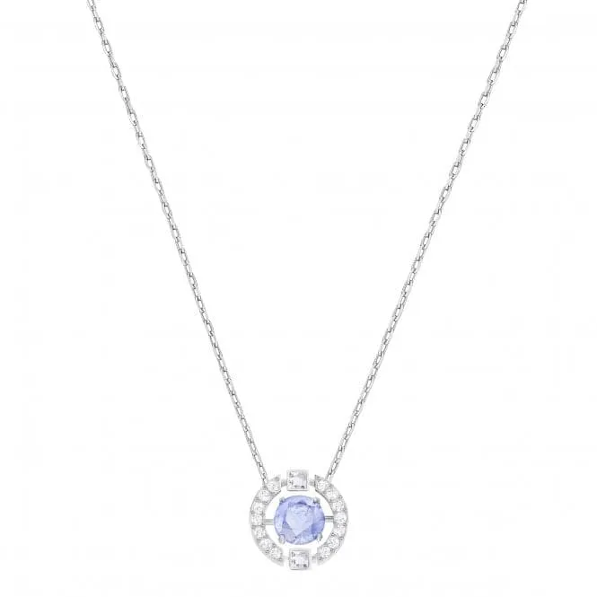 Swarovski Sparkling Dance Round Necklace, Blue 5279425