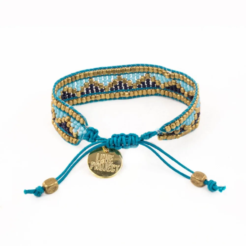 Taj Beaded Bracelet - Jodphur Blue