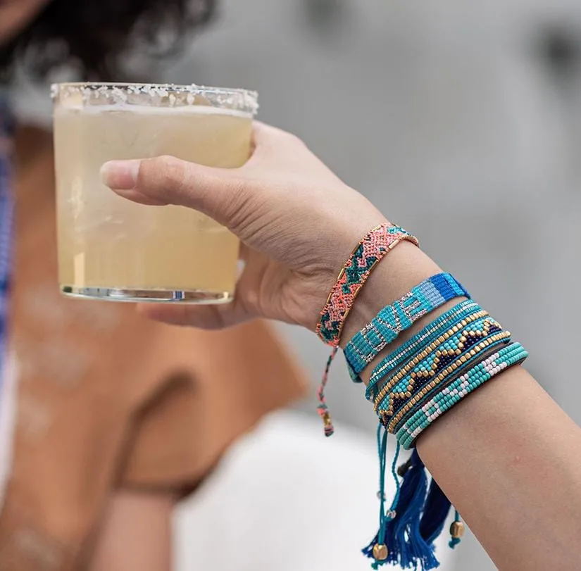 Taj Beaded Bracelet - Jodphur Blue