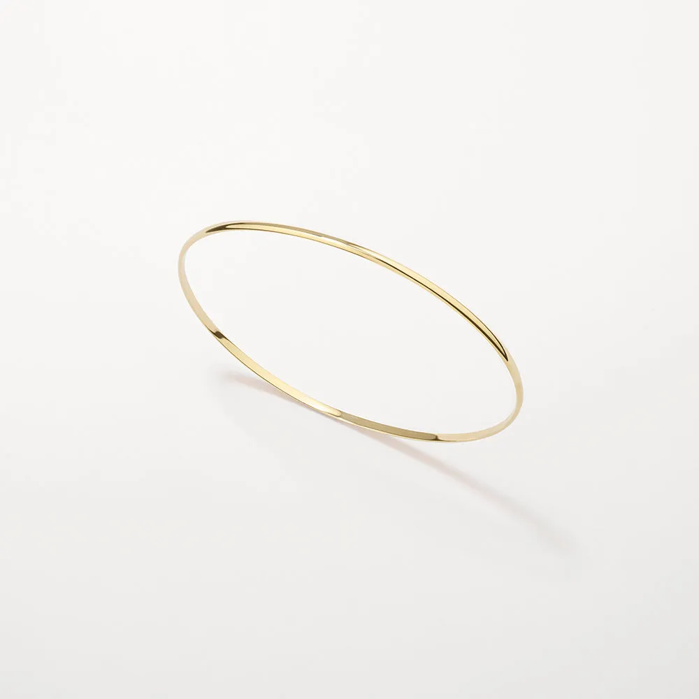 Thin Plain Bangle in 10k Gold