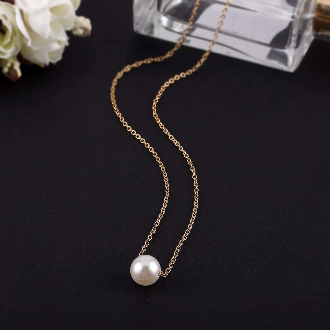 Tiny Pearl Choker Necklace Chain