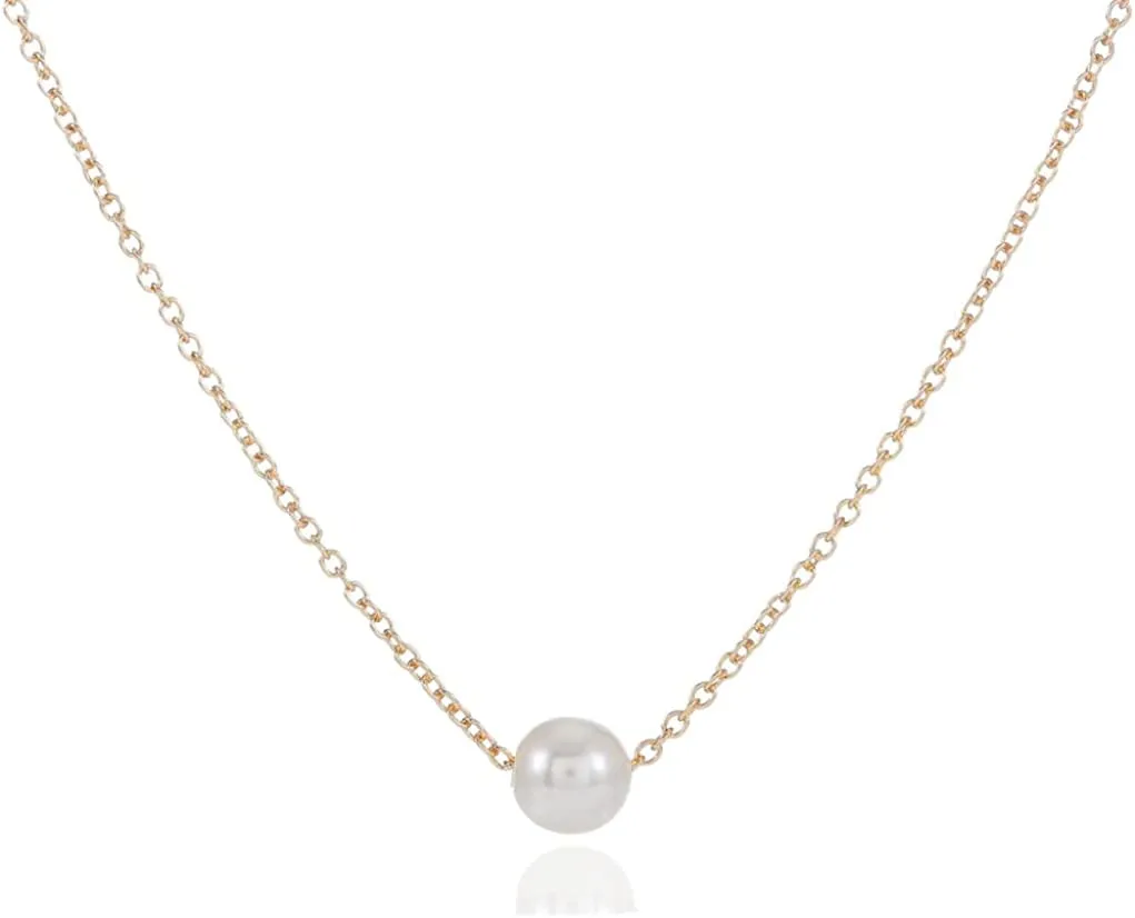 Tiny Pearl Choker Necklace Chain