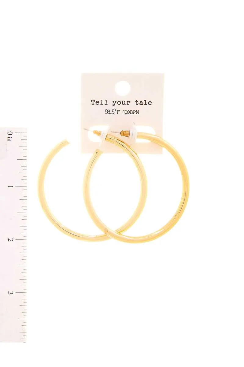 Trendy Fashion 2 Inch Open Hoop Earring