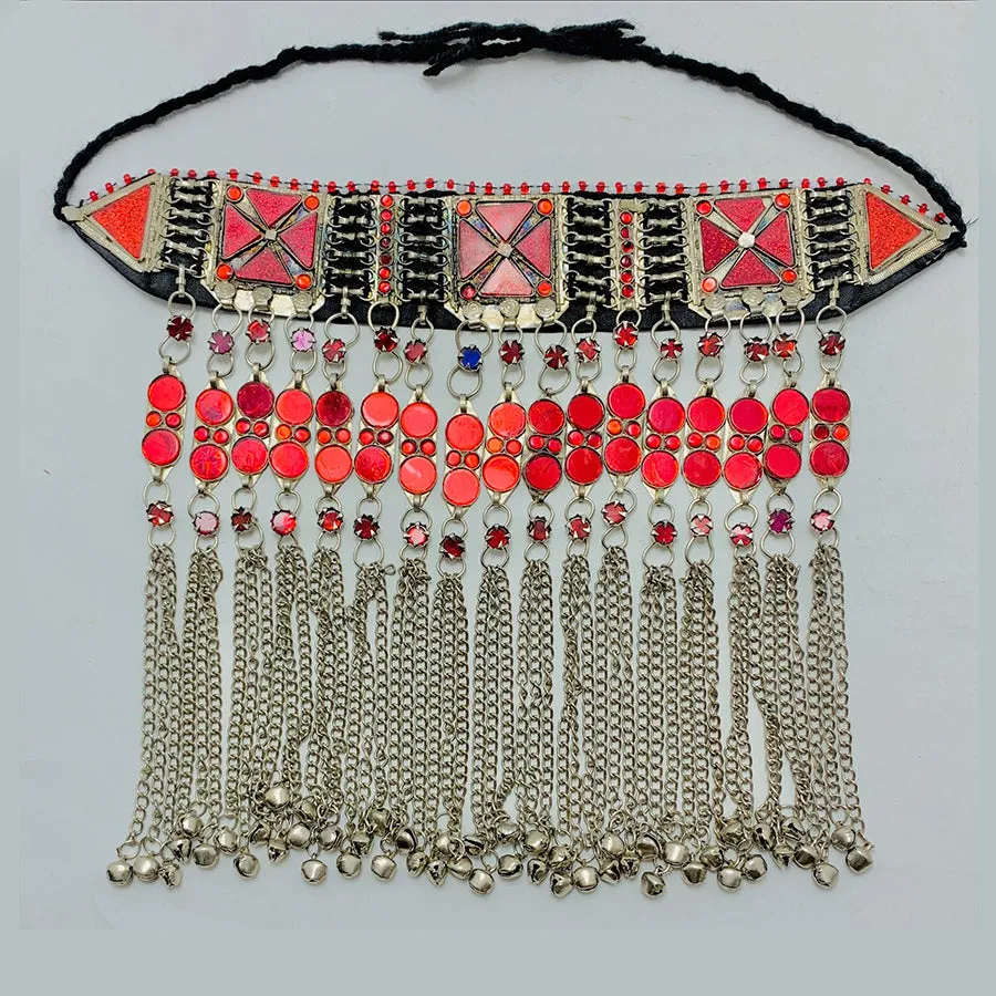 Tribal Red Stone Choker Necklace