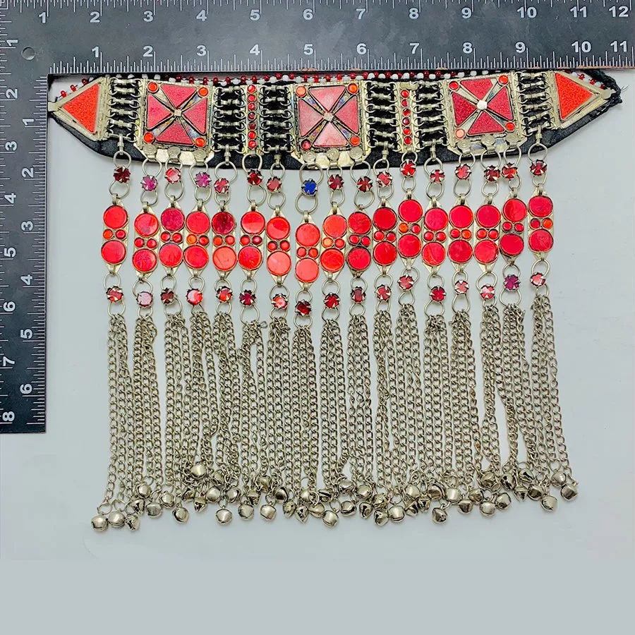 Tribal Red Stone Choker Necklace