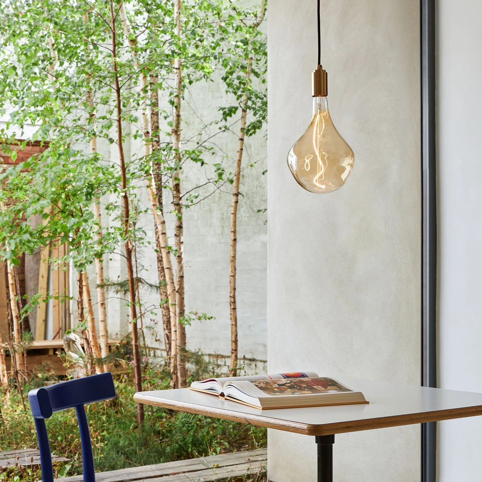 Voronoi II Pendant Light in Brass